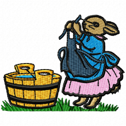 Rabbits Embroidery Design 2